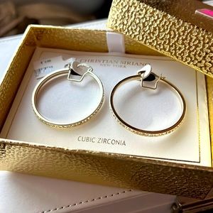 NWT! Chistian Siriano NY! Cubic earrings with new box!!!